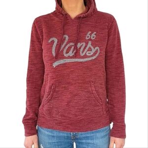 Vans Pullover Hoodie Burgundy Knit Size Medium  Purple
